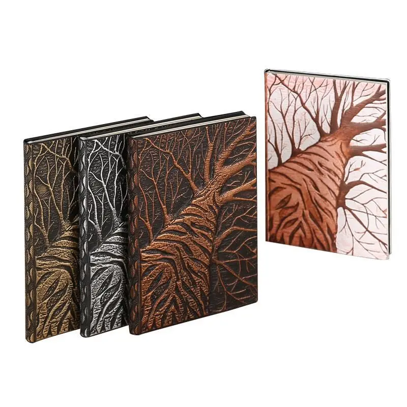 1pcs Creative 100 Sheets Classic Cartoon European Embossed Retro Tree Notebook Upscale Business Office Gift Notepad