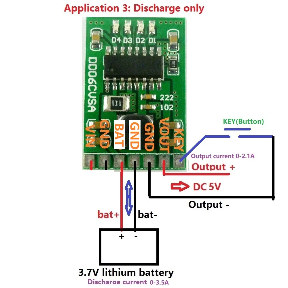 DC 5V 2.1A Mobile Power Diy Board 4.2V Charge/Discharge(boost)/battery protection/indicator module 3.7V lithium 18650 LI-ION