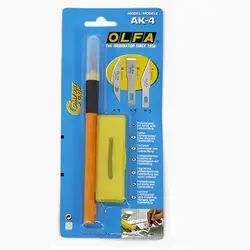 MADE IN JAPAN OLFA Professional art knife AK-4 with 3pcs blades ANDE Blade OLFA KB4-WS KB4-R KB4-F KB4-S