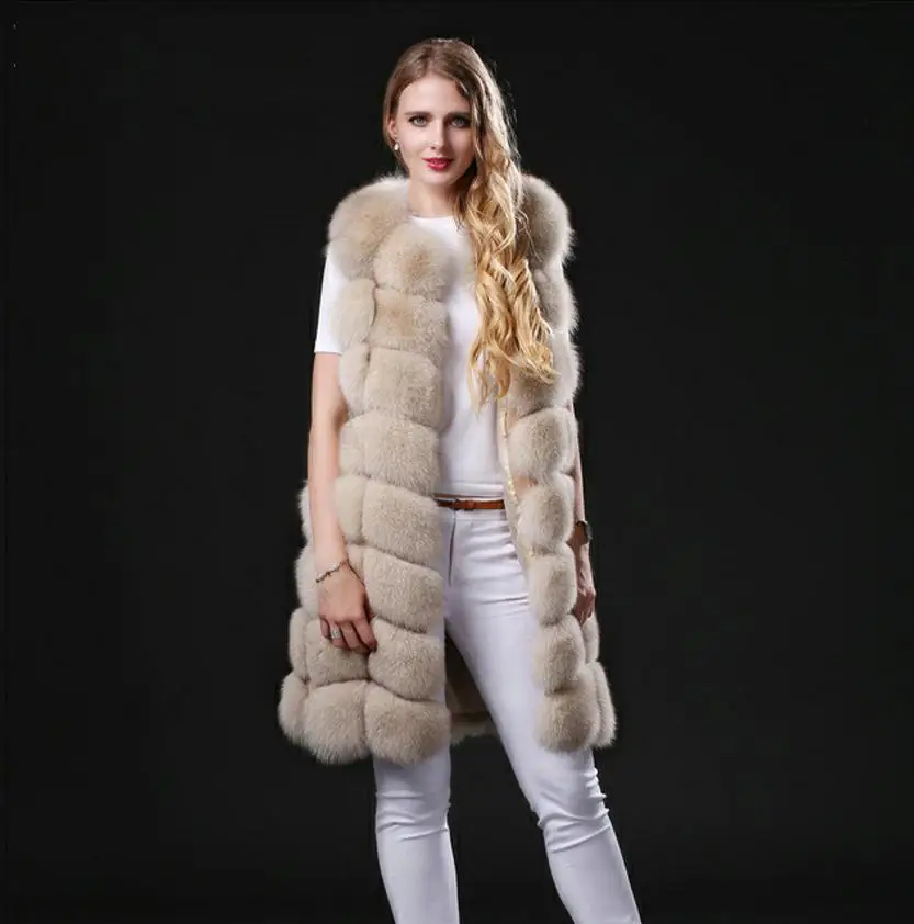 Wholesale 8 steps S-6XL fashion imitation fox fur coat female Middle East luxury thicker faux fur vest warm coat wj1235