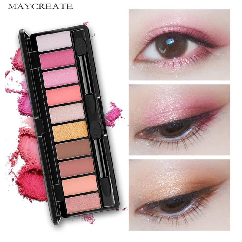 ON ves-MayCreate-Palette de fards à barrage chatoyants, palette de fards à barrage, pinceau de maquillage naturel, cosmétiques professionnels, ensemble de 10 couleurs, 256