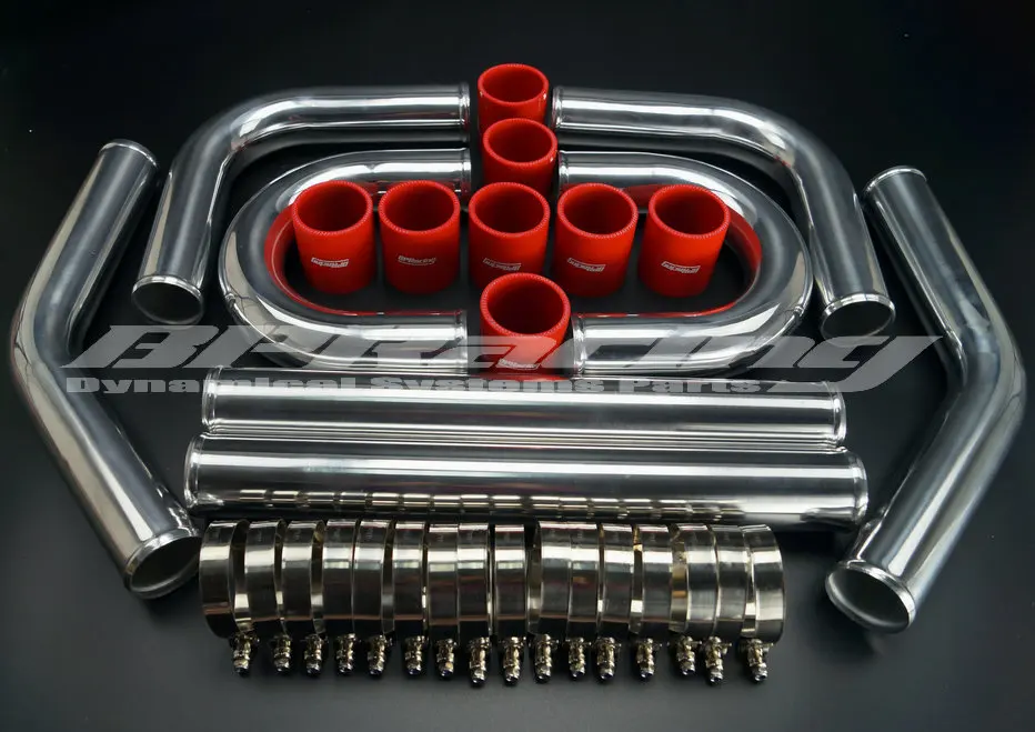 

2.5" INCH / OD 63 mm / 2MM THICKNESS / ALUMINUM TURBO INTERCOOLER PIPING KIT/ PIPES / CLAMP/ COUPLER/ UNIVERSAL