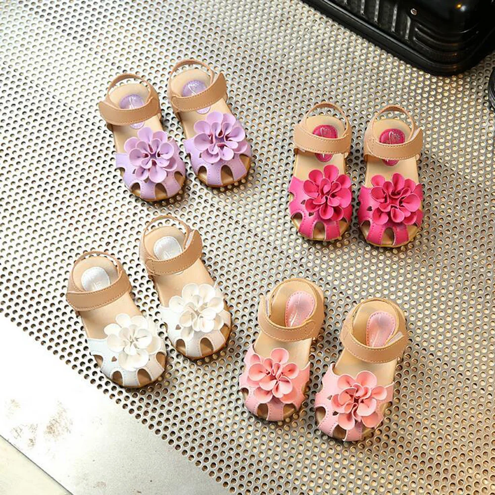 New Baby Girl Shoes Summer baby first walk Skidproof Toddlers Children Kid Flower Shoes Drop Shipping SD03