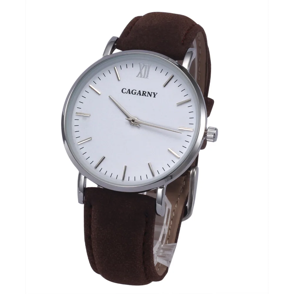 Cagarny – montre de marque de luxe pour unisexe, boîtier Ultra fin, bracelet en cuir véritable, décontracté, à Quartz, mode femmes