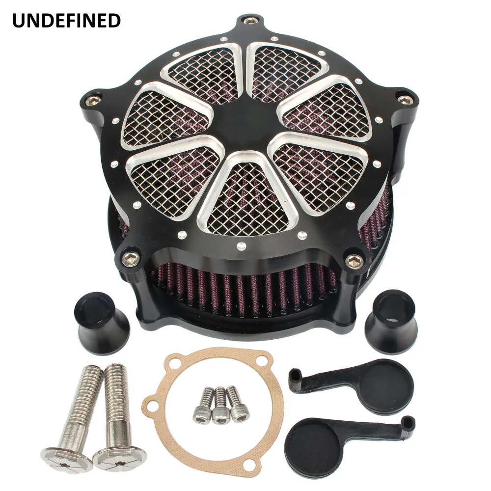 

Black Air Filter Motorcycle CNC Contrast Cut Venturi Air Cleaner System For Harley Sportster Iron 883 Forty Eight 72 1991-2019
