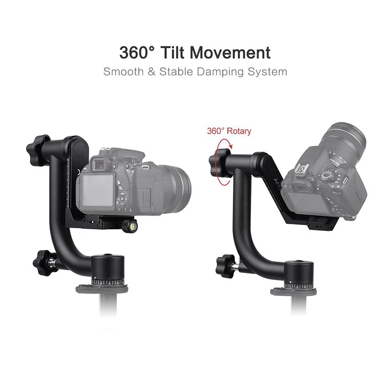 Metal 360 Degree Panoramic Gimbal Tripod Head Arca-Swiss Standard Bird Shooting Vertical  for Canon Nikon DSLR Camera  Watching