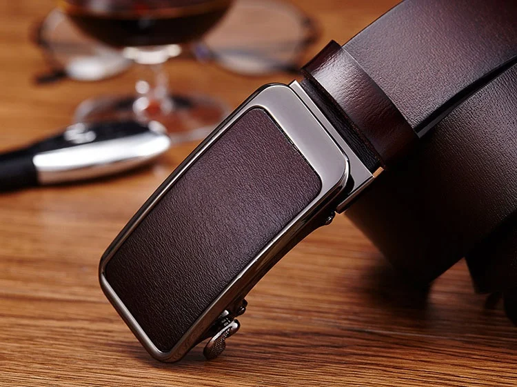 Hongmioo Mens Belts Luxury High Quality Automatic Buckle Belt Designer Leather Belt Men Casual Strap With Brown Color Wholesale