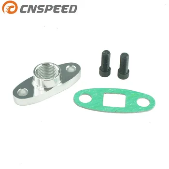 CNSPEED เทอร์โบท่อระบายน้ำ Outlet ปะเก็นชุดอะแดปเตอร์หญิง AN10 1/2 NPT T3 T4 GT32 GT37 GT40 Turbo fitting