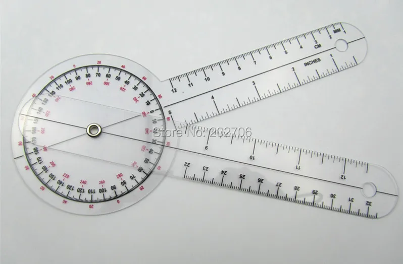 1 Set 3pcs Spinal Finger Goniometer Protractors Useful Multi-Ruler Angle Medical Spinal Ruler 180/360 Degree Measuring Tool