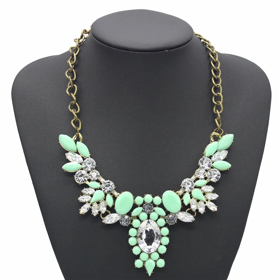 ADOLPH Jewelry Fashion 6 colors Brand Flower Choker Luxury Fashion Rhinestone Necklaces For Women 2015 New necklaces & pendants