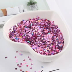 Paillettes Glitter ultrasottili 3mm Laser Silver Star Nail Paillettes Eo-Friendly PET Paillettes per decorazioni per Manicure fai da te Nail Art 10g