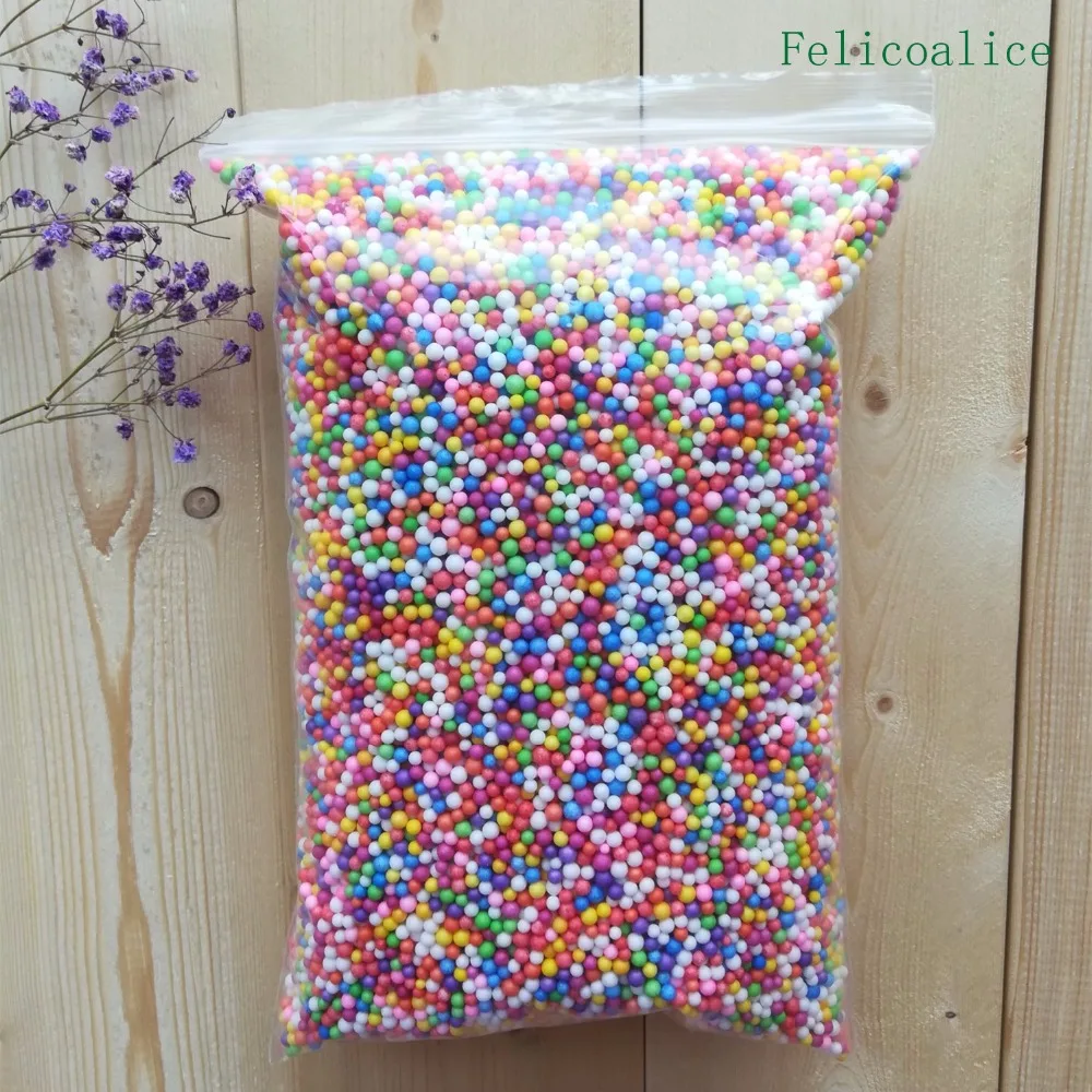 15g/bag Foam Round Balls Styrofoam Polystyrene Filler Foam Beads Colors Wholelsale Assorted Balls Crafts