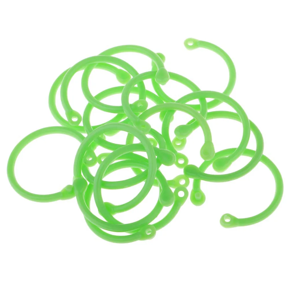 XRHYY 20 PCS Binder Rings Color plastic Paper Storage Binding Loose-Leaf Ring S/M/L For Notebook Album Accessories Random Color