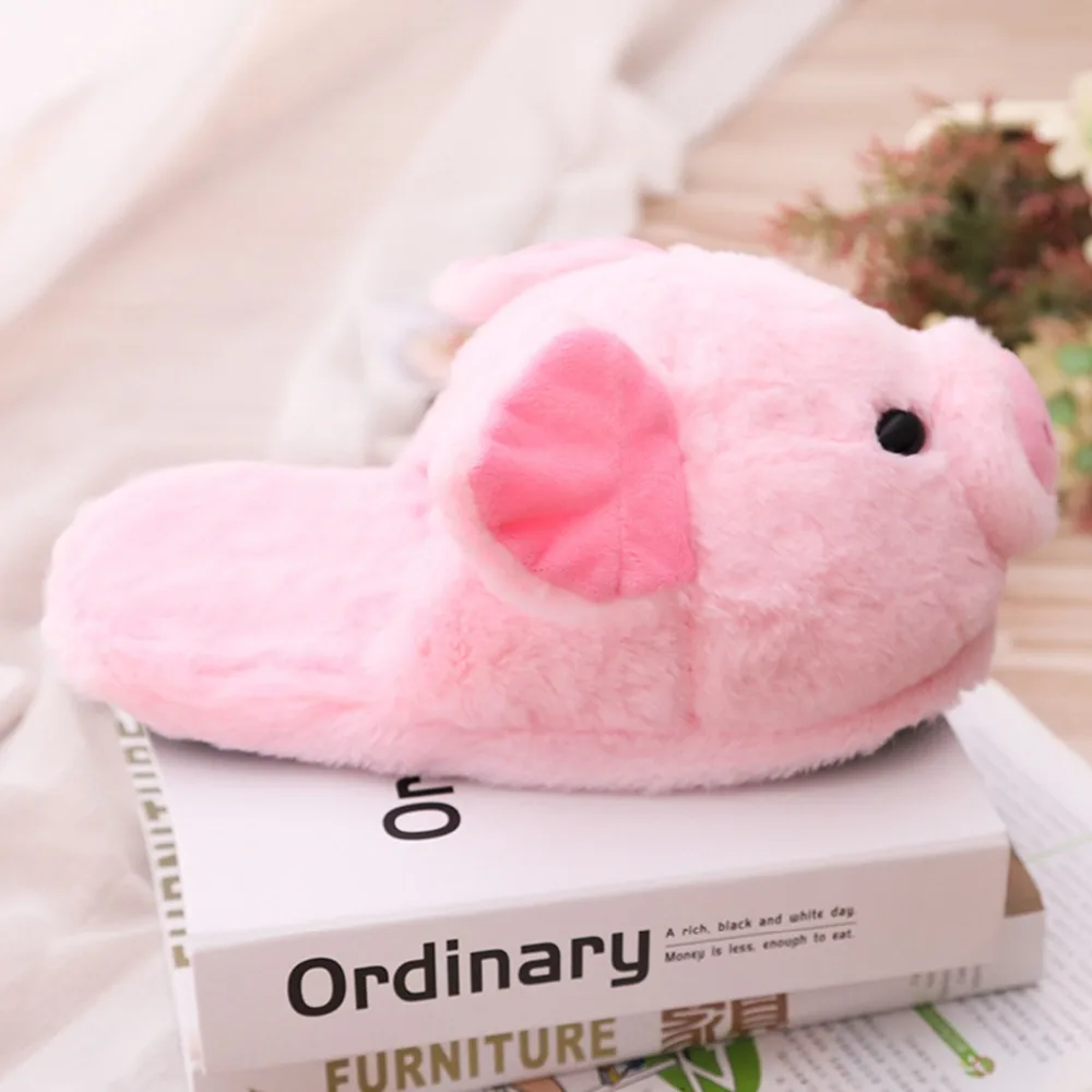 26/40cm Cute Pink Pig Plush Toys & Indoor Warm Winter Adult Stuffed Cartoon Kawaii Shoes Lovely Pillow for Girls Valentine Gifts