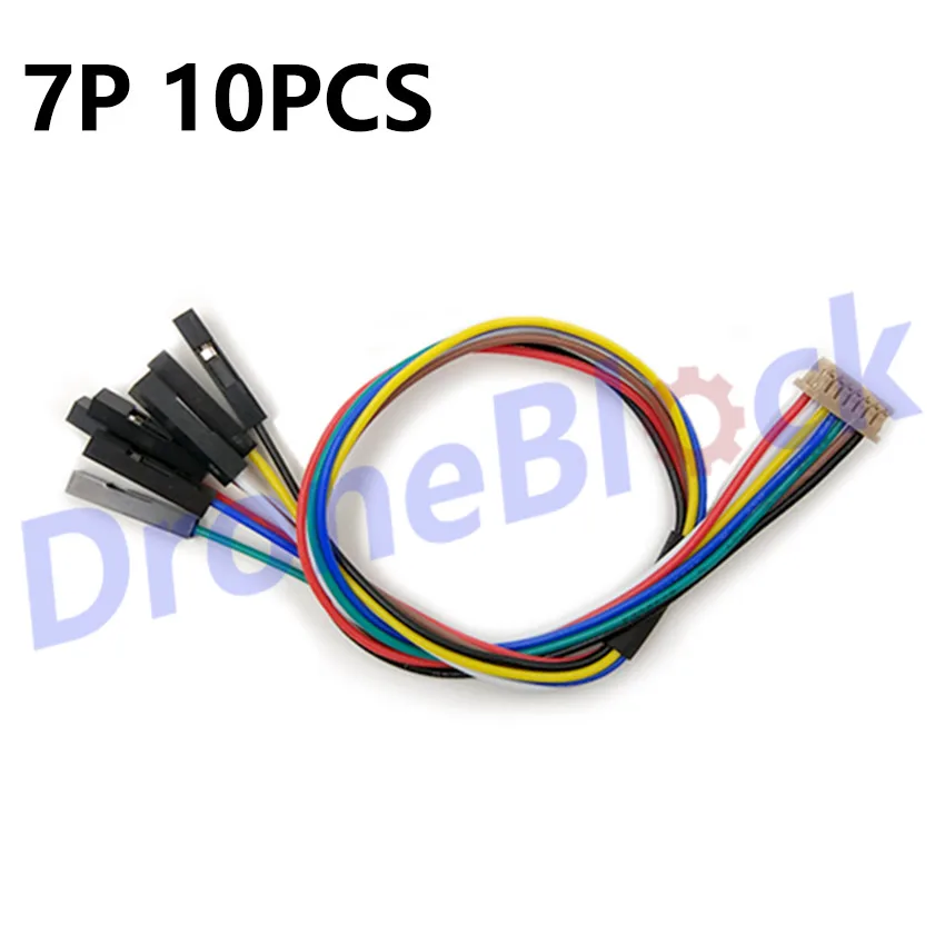 10PCS DF13 1.25mm Pitch Connectors Cable 200mm for Pixhawk Navio2 APM 2.5 2.6 2.8 Cable Wire RC