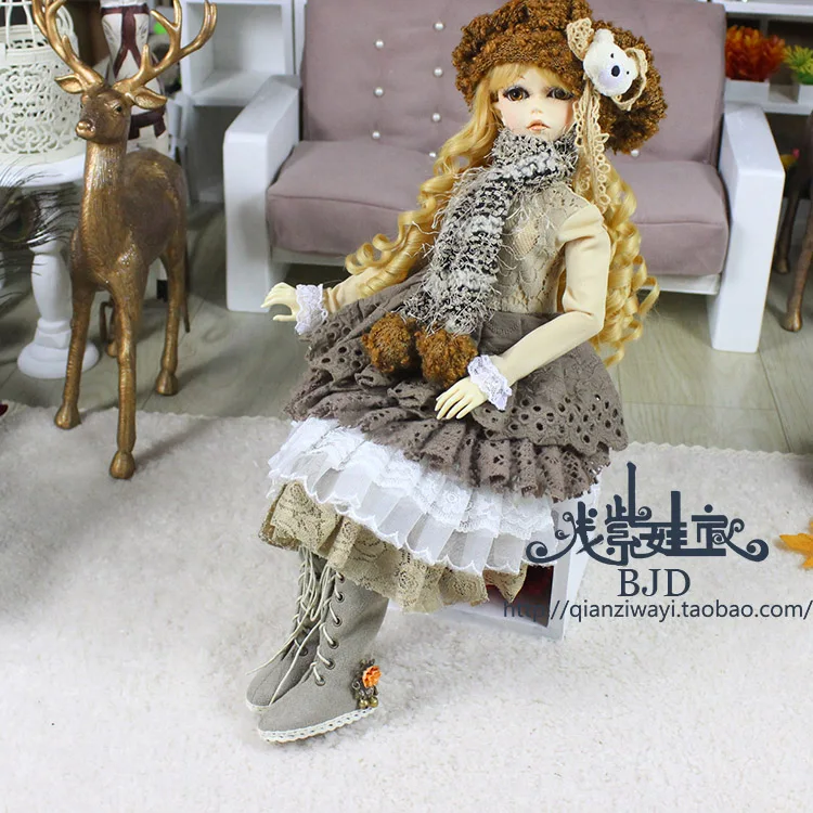 1/4 1/3 scale BJD dress+socks+hat+scarf set for BJD/SD clothes doll accessories,Not included doll,shoes,wig and accessories 1528