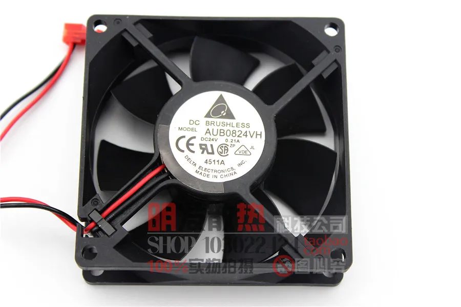 Original 8025 24V 0.21A AUB0824VH 2 lines 8CM cm inverter cooling fan