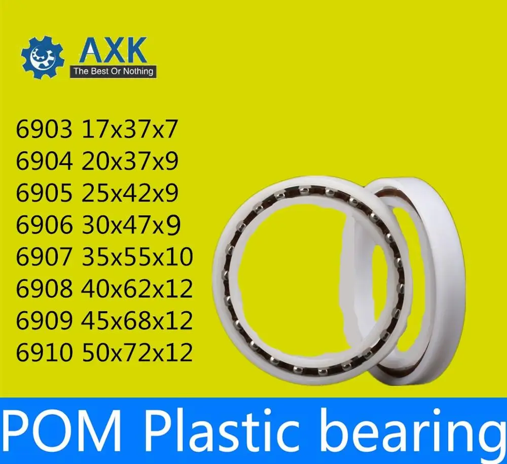 POM Bearing 6903 6904 6905 6906 6907 6908 6909 6910 ( 5 PCS ) Glass Balls Nylon Cage Plastic Ball Bearings