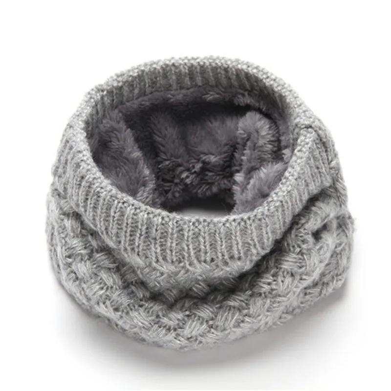 Female Warm Cashmere Tube Scarf Children Knitted Cowl Neck Shawls Wraps Scarves Men Women Winter Scarf Wool Collar Neck Warmer