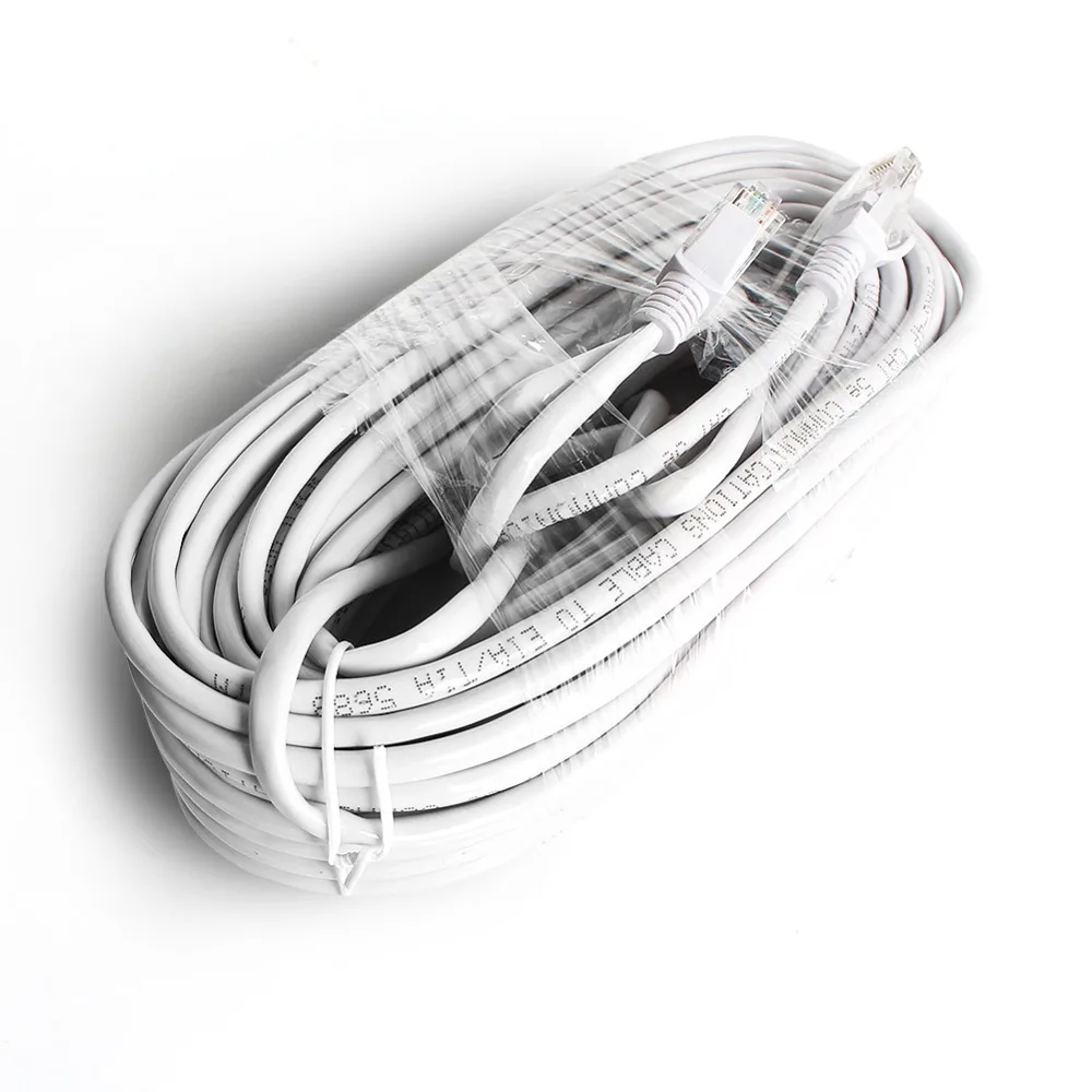 10m / 20m / 30m / 50m Ethernet Cable RJ45 CAT5/CAT-5e CCTV Network Cable Lan Cable For CCTV IP Camera NVR System Color Gray