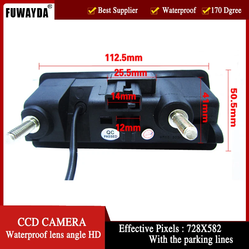 FUWAYDA wrieless Night Vision waterproof  180 degree CCD Car Rear View Reverse parking handle Camera for Audi A4 A6 A8L S5 Q3 Q5