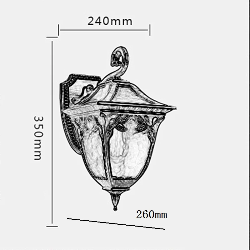 Antique Outdoor Lights Garden Pathway Modern Sconce Aluminum Vintage Country Lighting Glass Led Technology Of Wall Lamp