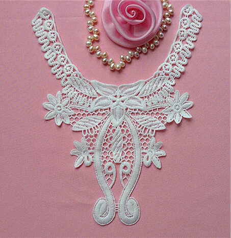 29cm*23cm milk fibre embroidery collar applique,embroidery decoration collar patches,XERY-HCXP0513A