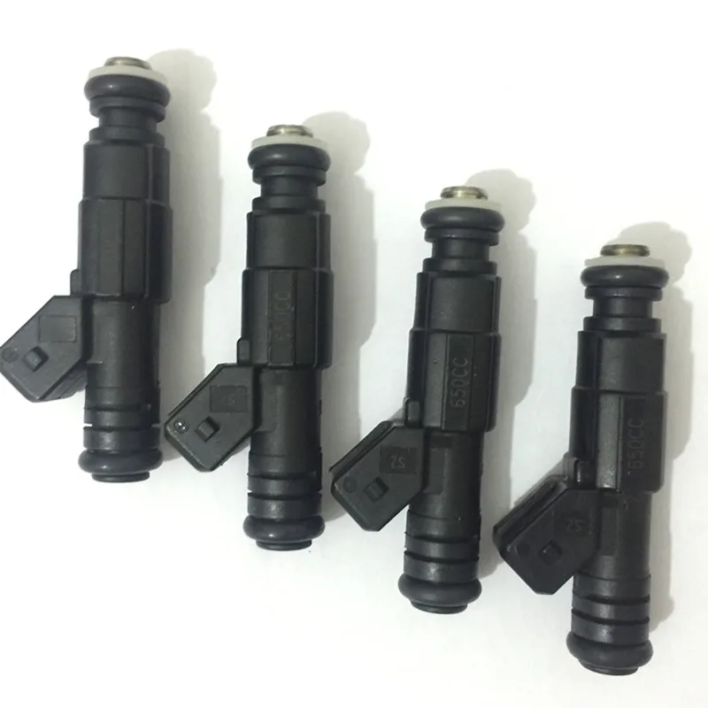 

4pcs high performance 650CC universal 4 holes E85 racing tuning for VW BMW BENZ AUDI FORD motorsports LS1 LS6 fuel injector