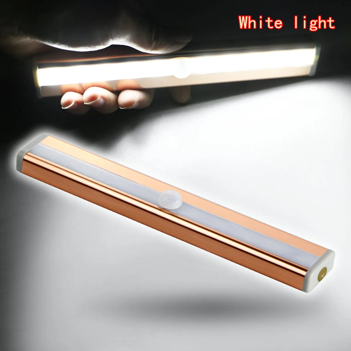 Newest 1 PC Rose Gold 10LED PIR Infrared Motion Detector Wireless Sensor Closet Cabinet Bar Light Sirectly Pasted Dropshipping