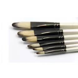 6 piece Brush Set pig bristle Art Painting Brush Oil Painting Brush Artist's Paintbrushes Watercolor Brushes Acrylic Paint Brush