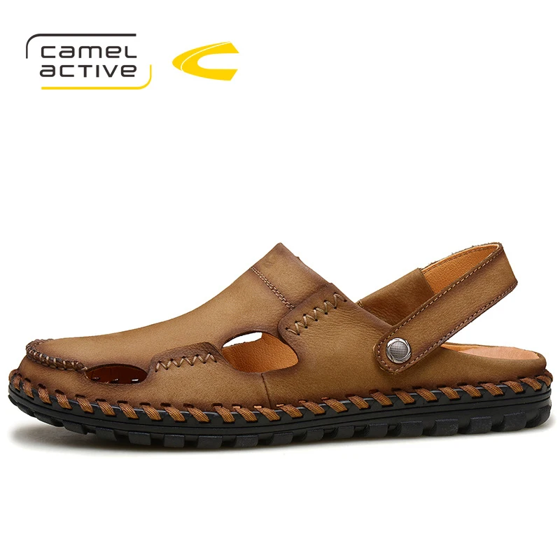 camel-active-brand-shoes-summer-new-men's-sandals-designer-genuine-leather-mens-cowhide-slippers-fashion-man-beach-shoes