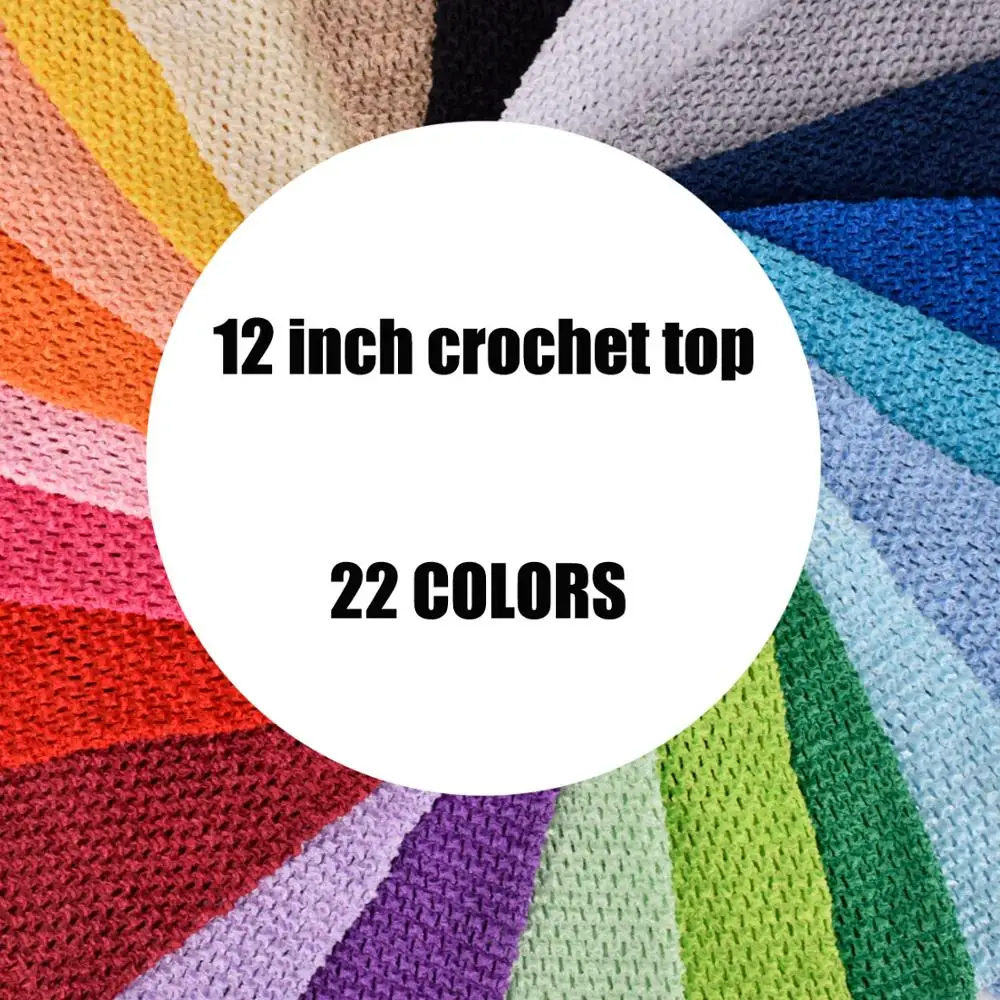 12inch Crochet TUTU Waffle Top for Girls TUTU Dress Princess Party Costume DIY Accessories Unlined Crochet Top for 7-12Years