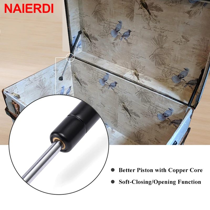 4 pièces NAIERDI 10-15 KG Amortisseur de Meubles Charnières Armoire de Cuisine Charnière Hydraulique De Porte De Support de Couvercle Boîte Matériel
