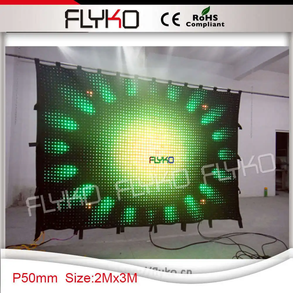 adjustable PC control stage desigh flexible led video curtain