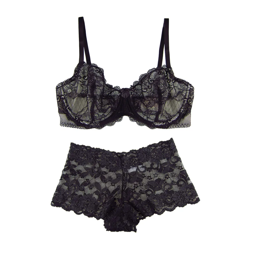 Mierside 7607 Bra Set Mesh bra for women Single See Through  Sexy Cup Bralette  Transparent Lingerie
