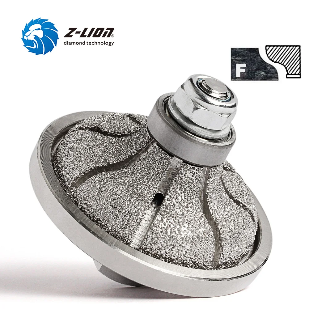 Z-LION F20 Type Shape Diamond Vacuum Brazed Hand Profile Wheel For Countertop Edging Granite Marble Edge Grinding Router Bit