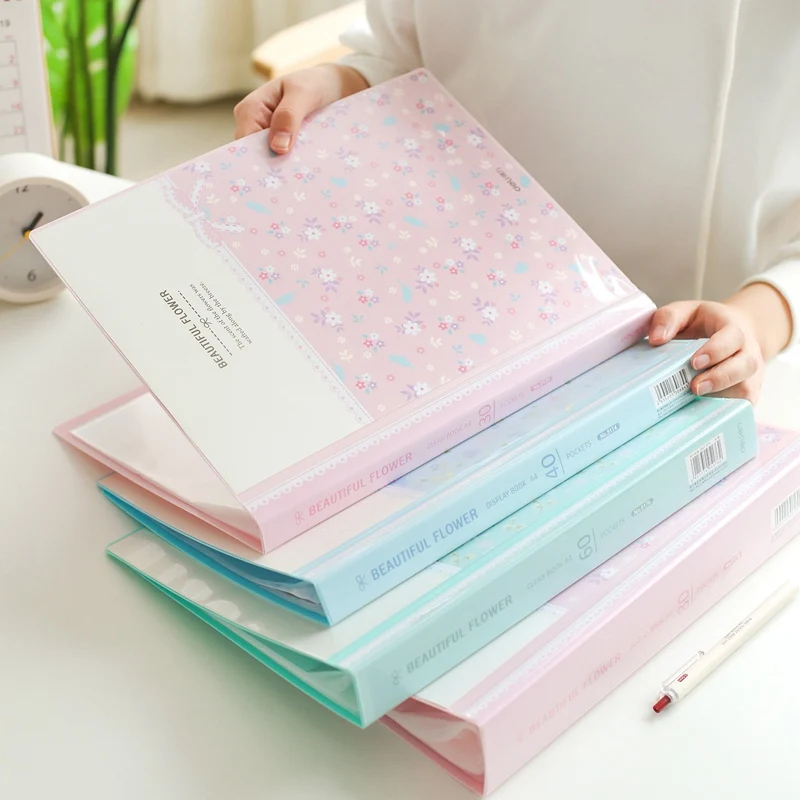 80 Pages Waterproof Multilayer Insert A4 File Folder Bag Document Organizer Bag Paper Storage Case Music Score Clip Pamphlet Box