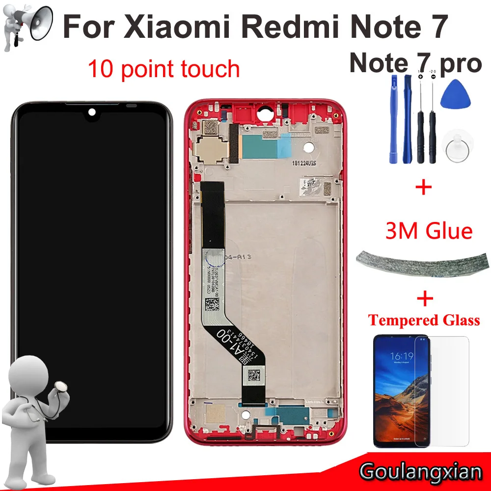 

AAA Original LCD With Frame For Xiaomi Redmi Note 7 LCD Display Touch Screen Digitizer Assembly Replace For Redmi Note7 Pro LCD