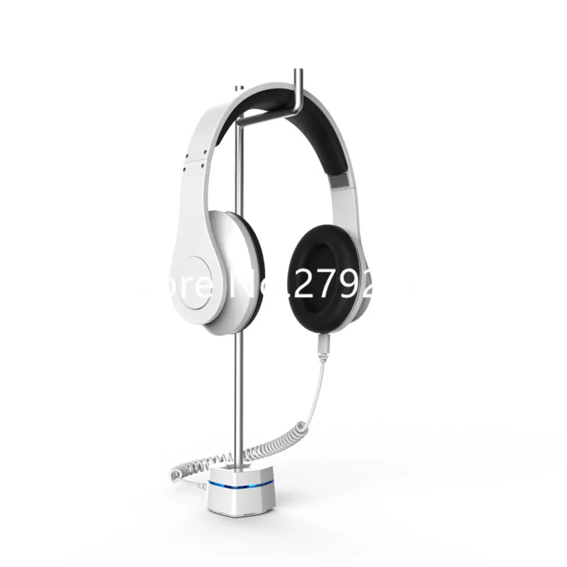 Retail merchandising security solution for Headset by micro USB, Wholesale Security Display Stand with Alarm for Headphone