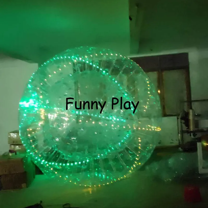 Lampu LED Bola Zorb Bola Inflatable Zorb Bola Ukuran Manusia Hamster Bola untuk Orang Di Dalam dengan Harga Murah Inflatable Zorbing dengan Lampu LED