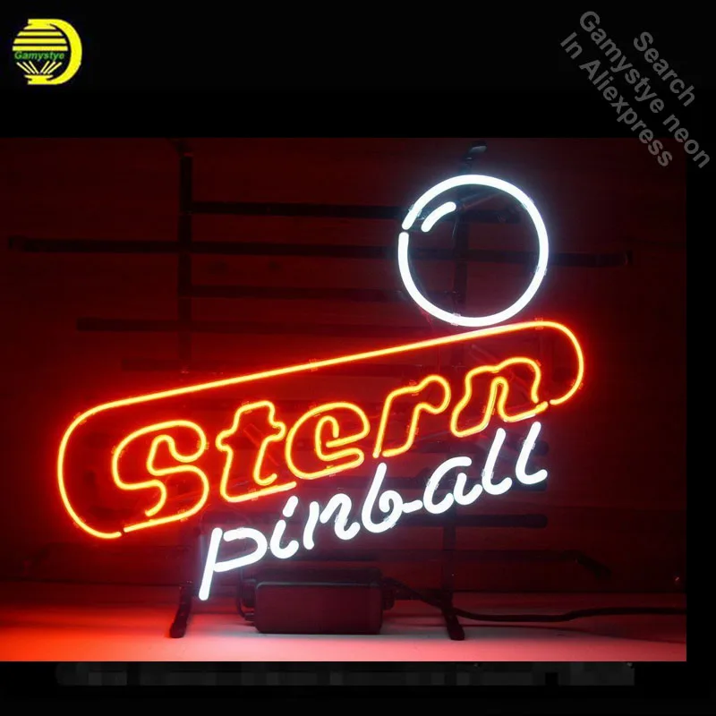 

Stern Pinball Design NEON SIGN 10kv Beer Bar Pub Neon Bulbs Neon Light Sign Real Glass Tube Signs Advertise Neon Wall room Decor