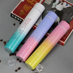 Mini 260ML Gradation Slim Vacuum Flasks Thermos Cup 304 Stainless Steel Coffee Pearlescent Paint Surface Thermos Water Bottle