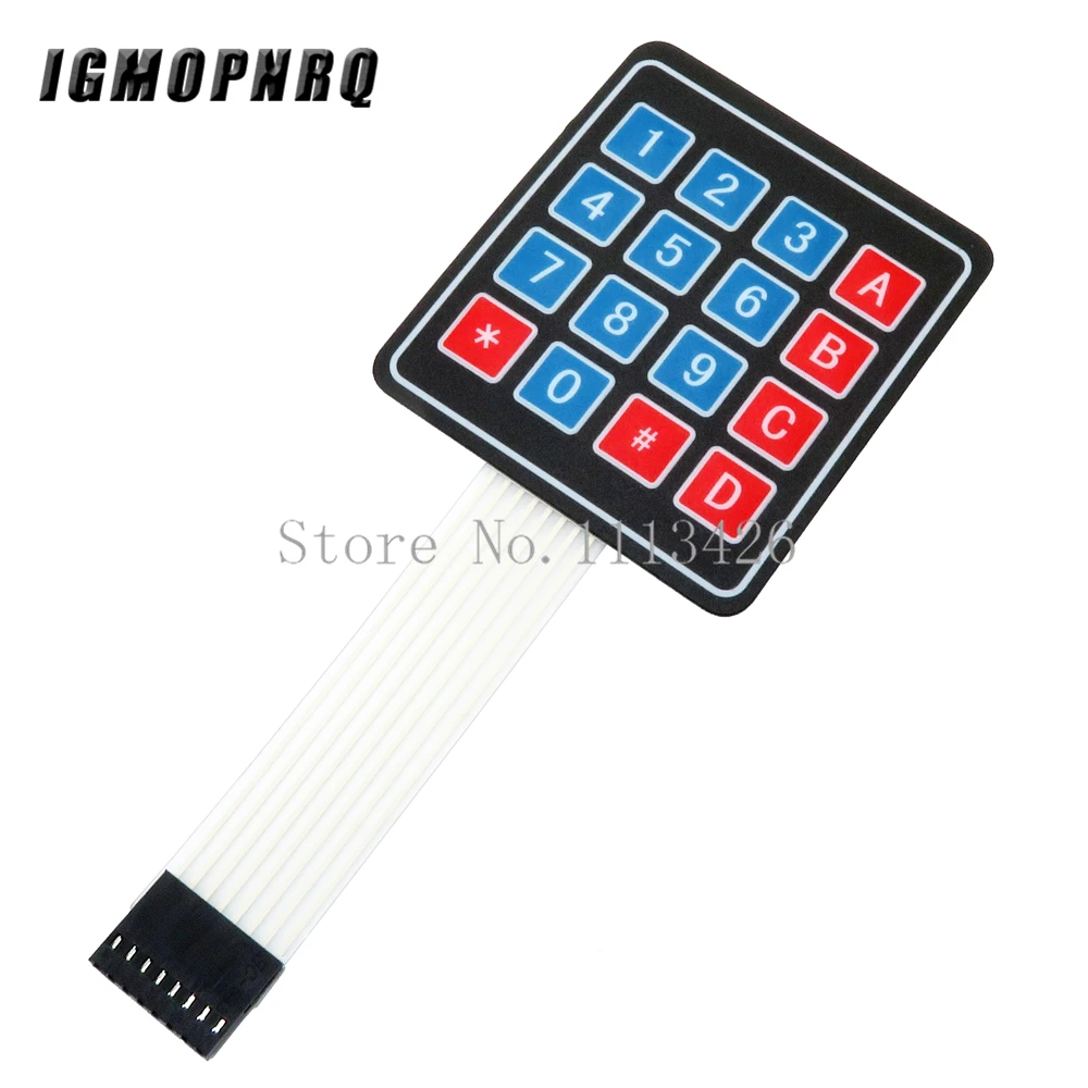 100 개/몫 4x4 4x4 매트릭스 어레이 키보드 16 키 멤브레인 스위치 키패드 DIY 스타터 키트
