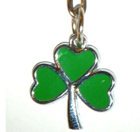 Fashion Jewelry Vintage Irish Shamrock  Charm Fit Keyrings  Key Ring Gift Accessories 50pcs Fast shipping D252