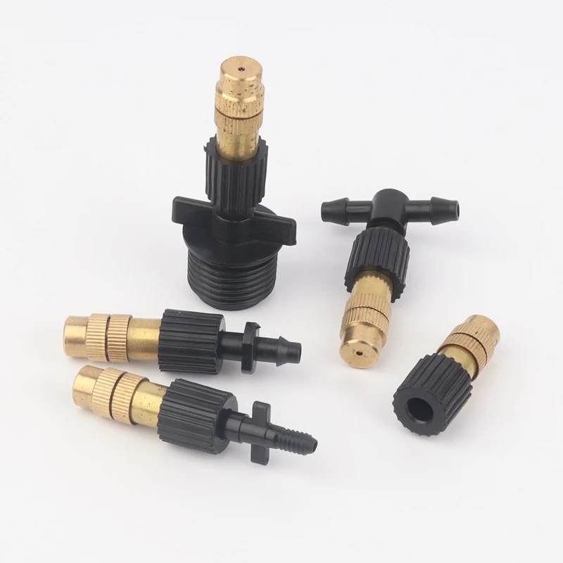 

25pcs/lot Copper Rotary Adjustment Spray Nozzle Automatic Watering Agricultural Lawn Garden Irrigation Sprinkler Humidification