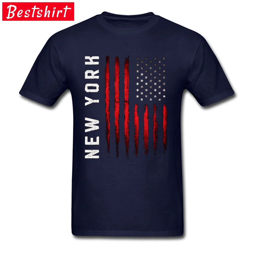 USA American Flag New York Vintage T-Shirt Autumn Comfortable T Shirt  Tshirts Slim Fit T Shirt Men