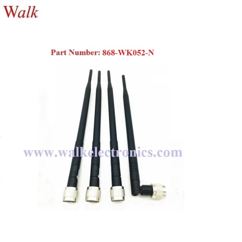 295 mm Länge, 7,0 dBi, hohe Verstärkung, N-Stecker, faltbar, 868 MHz, UHF-Antenne, N-Stecker, flexible 868 MHz RFID-Gummiantenne