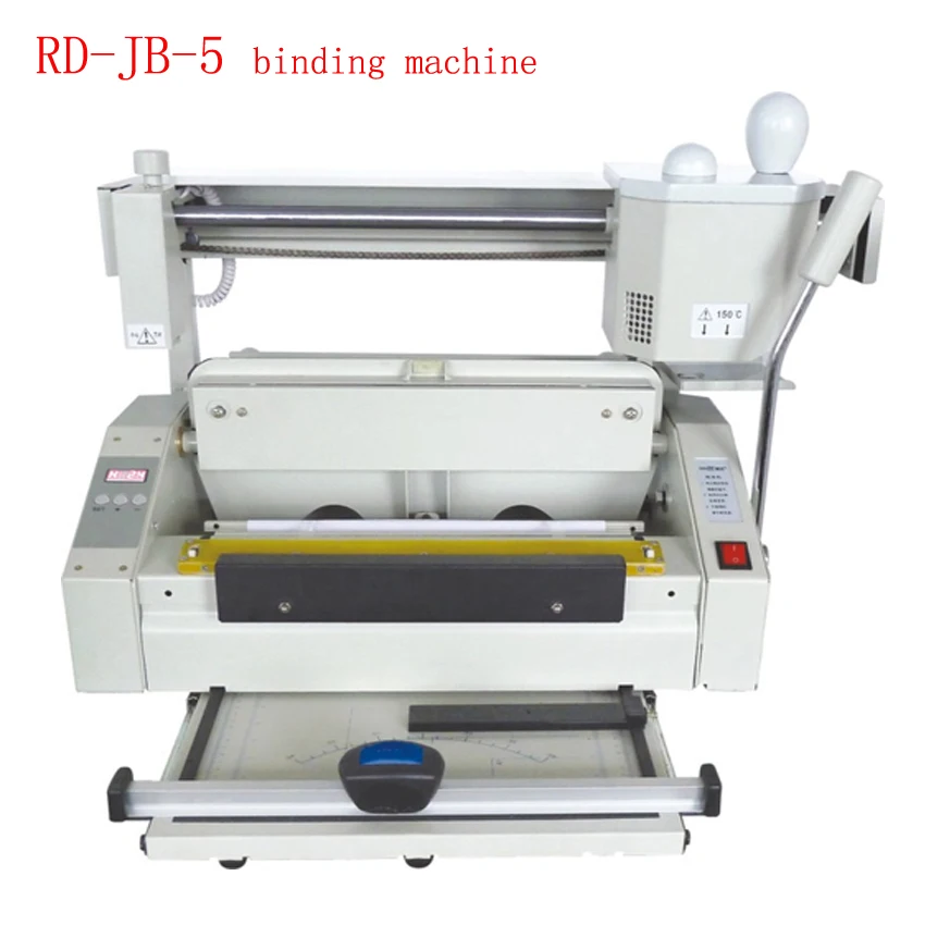 RD-JB-5 Hot melt glue binding machine booklet maker Desktop glue book binding machine glue book binder machine 110V/220V 1pc