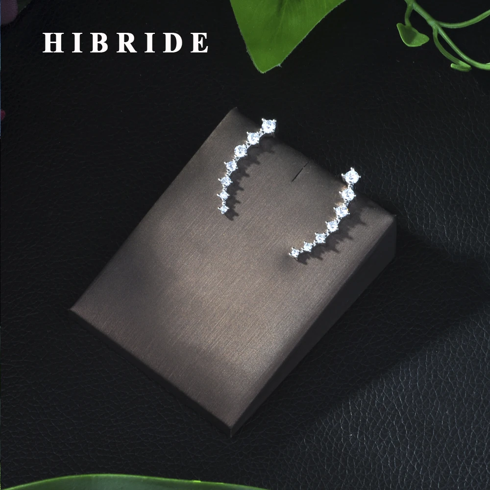 

HIBRIDE Delicate Cute Shape Clearl Cubic Zircon Romantic Women Piercing Stud Earring Jewelry Gift E-253