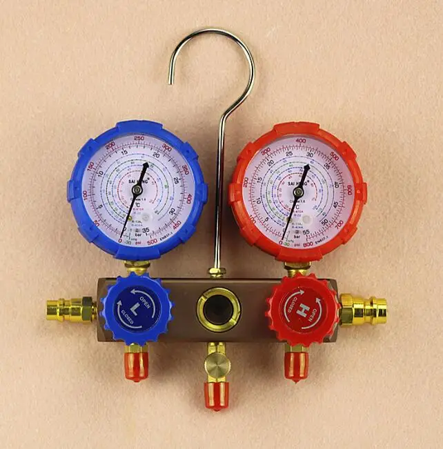 

Without oil gauge type Refrigerator Parts for car 500-800 psi manifold refrigerant pressure gauge